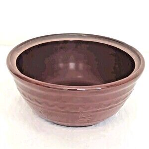 Vintage Marcrest 8 Inch Ribbed Oven Proof Stoneware Mixing Serving Bowl